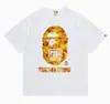 Hit da Internet de Verão 24: Camiseta bAPe Cabeça de Macaco Macaquinho, Camuflagem, Camiseta Unisex Manga Curta Gola Redonda