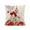 Capa de Almofada de Natal Xadrez Buffalo Rena Árvore de Natal Capa de Almofada Decoração de Sofá para Sala de Estar (Miolo de Almofada Não Incluído)