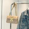 Bolso vintage para mujer, moderno, cuadrado, pequeño, con cadena, informal, estilo coreano, estilo occidental, bandolera para mujer 2024