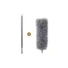 Plumero de Mango Extra Largo, Plumero de Plumas, Herramienta de Limpieza de Telarañas Doméstica Plegable para Eliminar el Polvo, Artefacto Lavable y que No Suelta Pelusa
