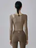 Top de yoga adelgazante para primavera y verano con almohadillas en el pecho, mangas largas, secado rápido, talla grande, para mujeres de talla grande, conjunto deportivo para mujer para entrenamiento de Pilates