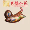 Talla de Madera Arcoíris Gato Volador Portaincienso Adorno de Escritorio, Yiming Xianyuan Sándalo Verde Gato Saltando Portaincienso Pieza Decorativa