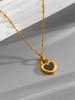 Collar de cadena para clavícula de verano de doble cara blanco y negro con amor chapado en oro 14K, con concha en forma de corazón, joyería de moda de alta gama, cadena para el cuello de mujer