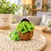 Llavero de Mini Ramo de Flores Tejido a Mano, Ramo de Flores de Ganchillo Hecho a Mano, Colgante para Bolso DIY, Pequeño Regalo para Novia