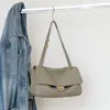 Bolso de Aeropuerto Estilo Chanel de Piel de Vaca de Primera Capa, Bolso Tote de Cuero Genuino para Debajo del Brazo, Bolso con Solapa Horizontal y Hebilla Cuadrada, Bolso de Hombro para Viajar para Mujer