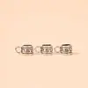 Fivela de prata do Xizang pingente de colar diy feito à mão liga tendência retrô joia corda de pulseira furo para pendurar contas de prata antigas atacado
