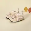 Zapatillas mágicas de rayas para niños Cituo de otoño e invierno, de algodón, unisex, zapatillas gruesas para interior del hogar con suelas suaves, que proporcionan calidez y aislamiento