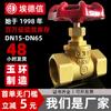 Válvula de Cierre de Latón Grifo Manual Doméstico Válvula de Conmutación de Agua Roscada Interna 4 Minutos 6 Minutos Rosca de Vapor Válvula de Cobre