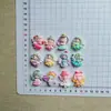 Serie de accesorios de resina de chica ángel de fantasía estilo caricatura japonesa, clip para el pelo de flequillo de chica con pegamento de crema DIY, llavero