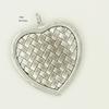 Xizang Plata Chiang Mai Hecho a Mano Plata Corazón Colgante Accesorios Collar DIY Colgante Tejido Mariposa Cristal Cuentas Separadas Cuentas