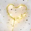 Amor Árvore de Pérolas Cartão de Encaixe Decoração de Bolo Confissão Anel de Renda Pérola de Cristal Anel de Amor Varinha de Fada