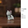 Enfeites Criativos de Gato, Enfeites de Animal de Chá Cerâmico Fofo, Brinquedos de Chá, Decorações Divertidas e Curativas para Casa, Mesa de Trabalho, Entrada