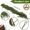 Navidad Artificial Nuofuke Goma Suave Hoja de Pino Decoración para Colgar en la Puerta del Hogar Planta Verde Colgante Anillo de Ratán Corona de Navidad Colgante de Pared