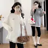Otoño Invierno 2025 Único Hermoso Súper Atractivo Suéter de Punto con Adorno de Encaje para Mujer Talla Grande Estilo Coreano Estilo Perezoso Suéter de Maternidad