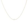 Colar de diamante incrustado de ouro real com revestimento retrô de nicho transfronteiriço europeu e americano INS Simple Street Copper Colar feminino