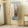 Estante de pie para toallas japonés transfronterizo, independiente, sin perforaciones, simple, estante para bañera, estante para toallas, estante de almacenamiento para baño, estante con barra para colgar