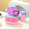 Lancheira de Aço Inoxidável Transfronteiriça Compartimento para Micro-ondas Lancheira Selada à Prova de Vazamentos Portátil Lancheira de Estudante Lancheira Infantil