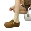 Mules estilo Birkenstock para mujer con pedrería que aumentan la altura, chanclas perezosas de meter para uso en exteriores, nuevo modelo de otoño