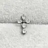 Aretes de Aleación de Titanio Astmf-136 Serie Negro Brillante Rosca Interna de Titanio G23 Cabeza de Piercing de Zirconia