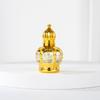 Em estoque Frascos de Perfume Coroa Dourada 12ML Frascos de Perfume de Vidro com Contas Frascos de Contas Cosméticas Portáteis Banhados a Ouro