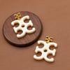 Coc Diseño de Nicho Europeo y Americano Logo Grande Resina Pendientes Exagerados de Gama Alta Elegantes de Moda Versátiles para Mujer