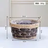 Cesta de Almacenamiento de Escritorio, Cesta de Almacenamiento Tejida de Cuerda de Papel, Cesta de Almacenamiento para Cosméticos y Artículos de Tocador, Caja de Almacenamiento para Snacks y Artículos Varios de Mesa de Café