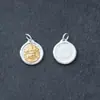 Acessórios de Pulseira de Joias Sólidas Estilo Xizang com Pingente Lateral de Tara Verde Banhado a Ouro, Acessórios de Sementes de Paixão Estrela Lua Vajra