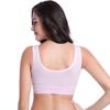 Roupa interior feminina grávida tipo colete sem anel de aço sutiã de alimentação cruzada confortável maternidade sono ioga sutiã sem almofada de mama