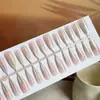 Uñas Postizas Portátiles de Nuevo Estilo Transfronterizas con Diseño de Mariposa Transparente Hielo, 30 Piezas al por Mayor, Puntas de Uñas Simples y de Gama Alta