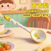 Cuchara Cerámica Creativa Famosa en Internet con Mango Largo para Uso Doméstico, Linda Cuchara Mezcladora, Cuchara de Alta Apariencia, Cuchara de Sopa para Niños, Cuchara para Postre de Fresa