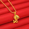 Joyería de oro arena de Vietnam colgante de flor rosa oro imitación nicho lujo ligero de alta gama collar de flores al por mayor
