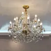 Lámpara de Araña de Cristal Europeo Lámpara de Sala de Estar Ambiente de Lujo Comedor Dormitorio Lámpara de Boda Iluminación para el Hogar Lámpara de Araña para Hall de Villa