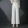 3110 Jeans de Pierna Ancha para Mujer para Primavera y Otoño, Largo Nueve Puntos, Tencel, Súper Cómodos, Estilo Nuevo, Pierna Recta, Pantalones Largos de Corte Holgado
