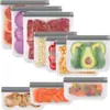 Bolsas Transparentes Esmeriladas de Peva para Almacenamiento y Conservación de Alimentos del Fabricante, Bolsas con Cierre Hermético para Empaque de Alimentos, Verduras y Frutas para Refrigerador