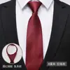 Corbata para Hombre Cremallera Azul Negocio Profesional Vestir Nudo Libre Moda Novio Boda Boda Banda de Mano Rayada Negra