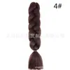 Peluca de Trenza Jumbo Africana Trenza Grande Cuerda de Pelo de Trenza Sucia Colorida Fibra Química Gradiente Trenza Grande Hip Hop Trenza Sucia