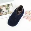Calcetines de piso con estampado de leopardo para mujer adulta de otoño e invierno, de doble capa, acolchados de terciopelo, antideslizantes, cálidos, de terciopelo no invertido, para yoga y danza