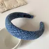 Diadema Exquisito Estilo Coreano Aroma Pequeño Otoño e Invierno Cabeza Alta Cuadros Simple Retro Borde Ancho Lavado de Cara Pasador de Pelo Diadema Pinza para el Cabello