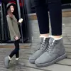 Novas Botas de Neve para Mulheres 2026, Botas Martin Estilo Coreano de Salto Baixo para Comércio Exterior, Botas Curtas de Algodão de Inverno, Sapatos de Algodão Femininos