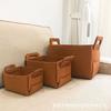 Cesta de almacenamiento plegable de fieltro escandinavo, para refrigerios del hogar, juguetes, artículos diversos, caja de almacenamiento gruesa, cesta para guardar ropa sucia.