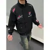 Chamarra estilo americano con cuello alto para hombre, primavera y otoño, marca de moda, versátil, abrigo casual holgado, alta gama, elegante y deportivo