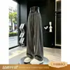 Pantalones deportivos casuales para hombre con patrón de espiga estilo americano, corte holgado, versátiles, color liso, para ir al trabajo de forma relajada, pantalones largos con cintura elástica
