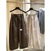 Calça Casual Plissada de Perna Larga Versátil Simples Estilo Coreano para Outono Início do Dia 66625