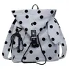 Mochila casual de lunares transfronteriza para mujer, nuevo modelo de verano 2026, mochila escolar para estudiante de gran capacidad con múltiples bolsillos