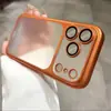 Adecuado para Funda de Teléfono Móvil Iphone17Promax Electrochapado Mate PC Ultradelgada Anticaída Apple 16 Película Protectora para Lente