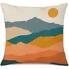 26 Fundas de Almohada de Primavera y Verano Hojas Sol Abstracto Lino Estampado Fundas de Cojín Amazon Suministros para el Hogar Transfronterizos Venta al por Mayor