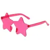 Gafas de plástico personalizadas de estrella de cinco puntas hip hop para fiesta divertidas para fiesta Venta al por mayor gafas de sol para hombres y mujeres