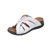 Sandalias de mujer de gran tamaño con lazo, suela gruesa, huecas, color liso, sandalias de playa ligeras, comercio exterior europeo y americano