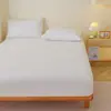 Lençol de Elástico Simples 100% Algodão Classe A Peça Única Protetor de Colchão Escovado Conjunto de Três Peças Antiderrapante Sem Deslocamento Roupa de Cama