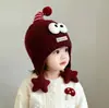 Gorros Infantiles para Otoño e Invierno, Gorros de Punto Gruesos y Cálidos con Protección para las Orejas para Niños y Niñas, Gorros de Lana Versátiles y Lindos a Prueba de Viento